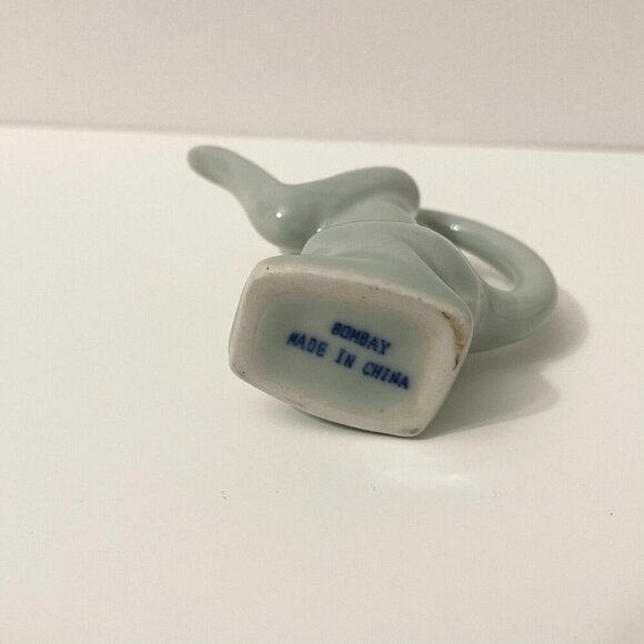 Vintage Bombay Company Miniature Celadon Monkey Teapot 3.5 Inch Tall - Picture 9 of 12